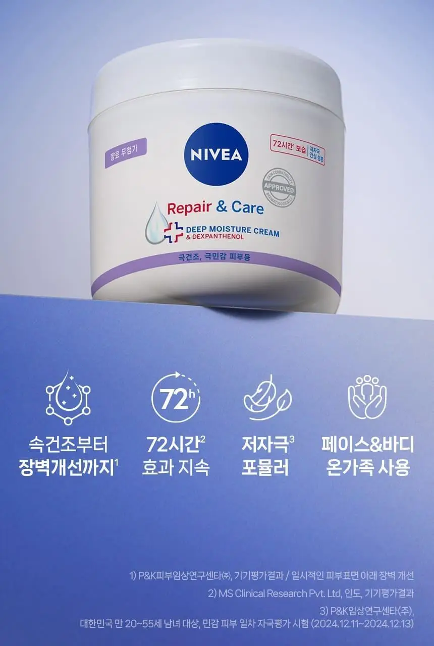 [NEW/ 2주장벽 개선] 니베아 리페어 앤 케어 크림 400ml 상세페이지 4